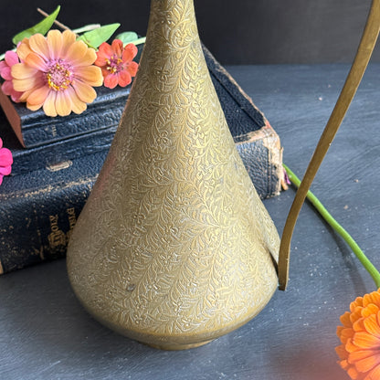 Tall Vintage Brass Vase
