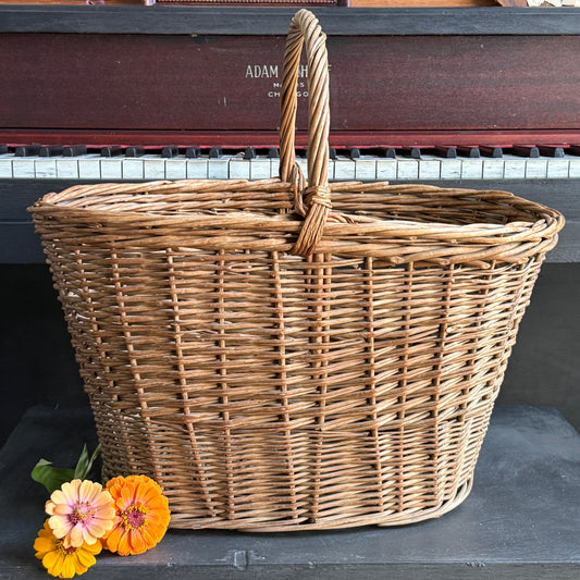 Rustic Wicker Harvest Basket