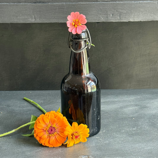 Antique Amber Beer Bottle