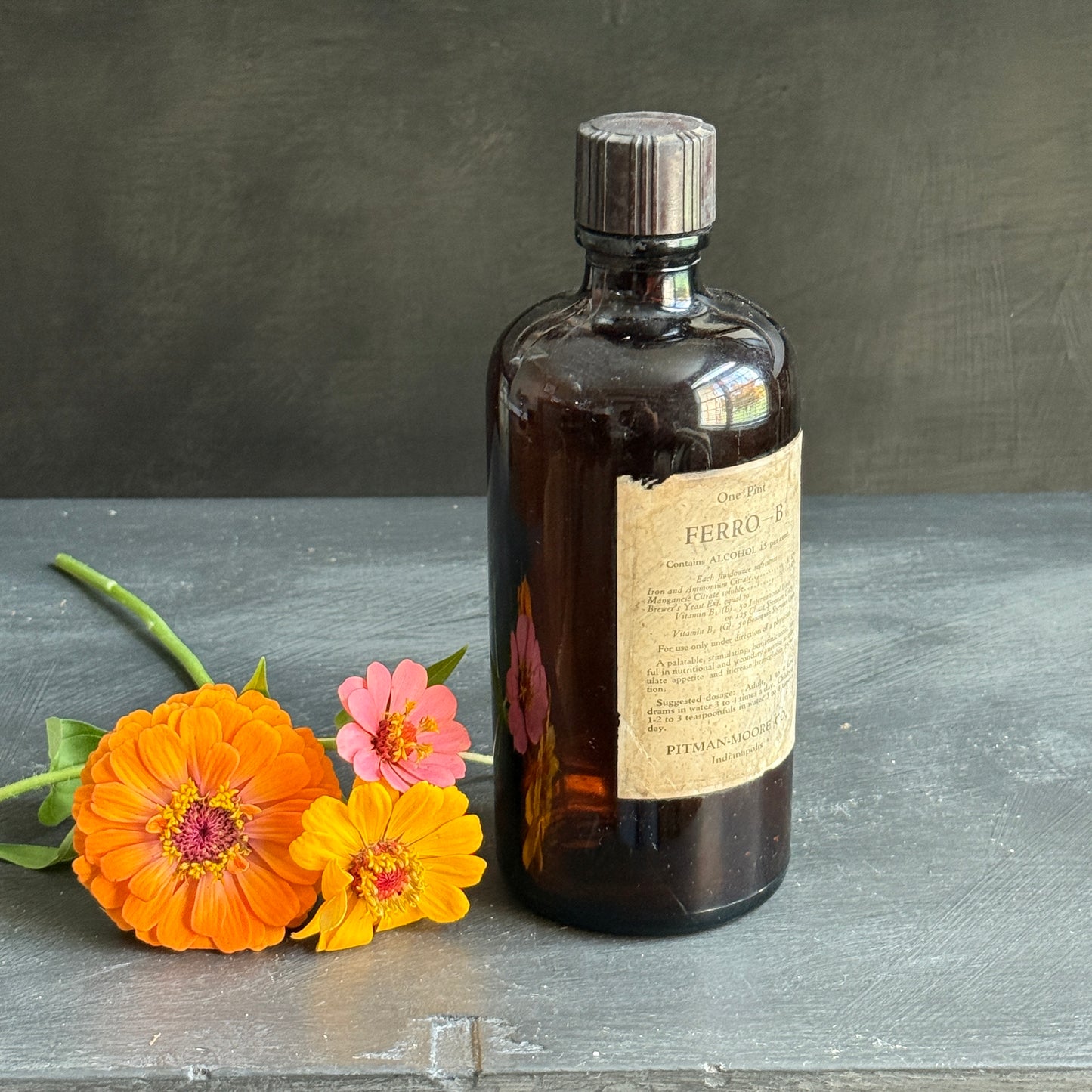 Amber Medicine Bottle