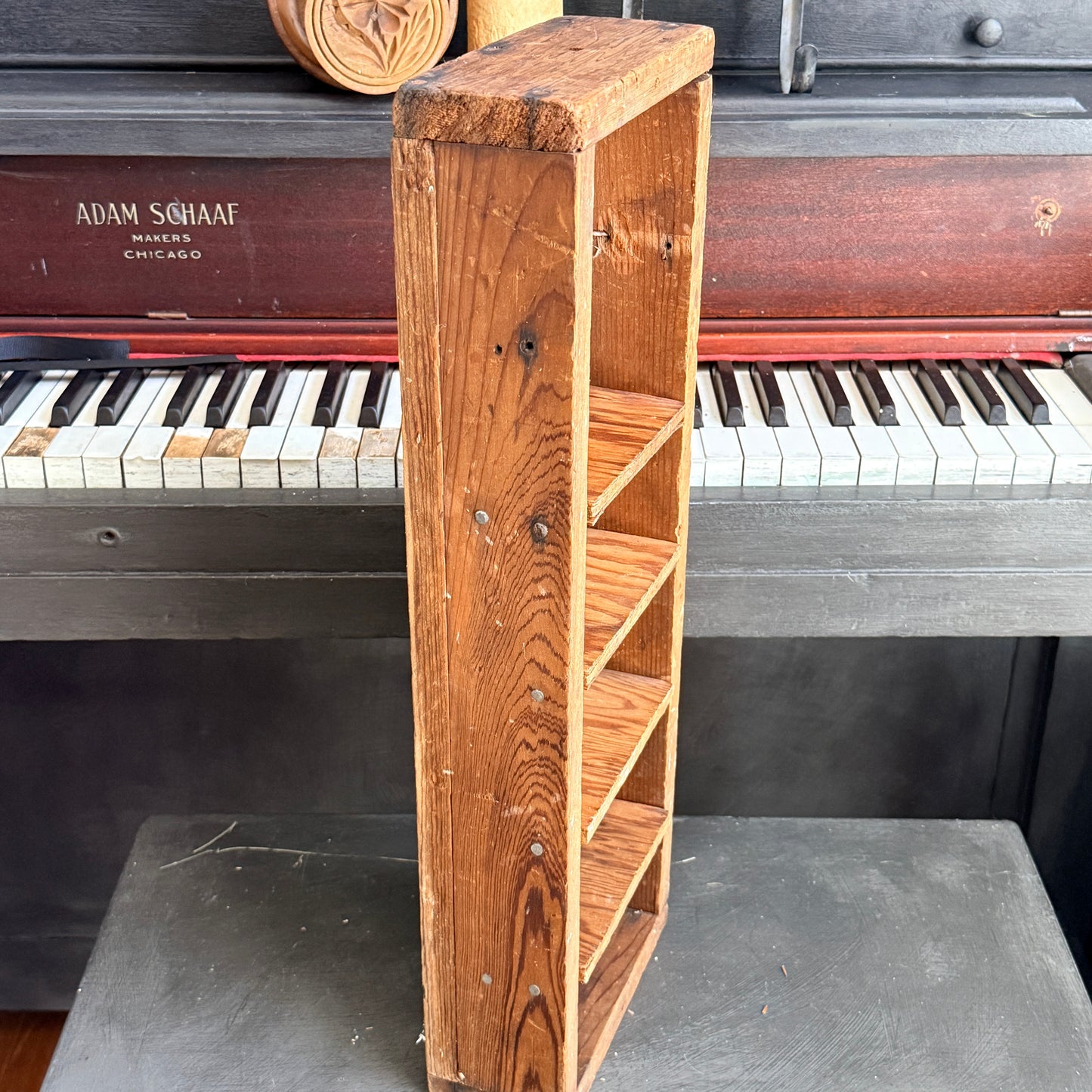 Vintage Wood Divided Box