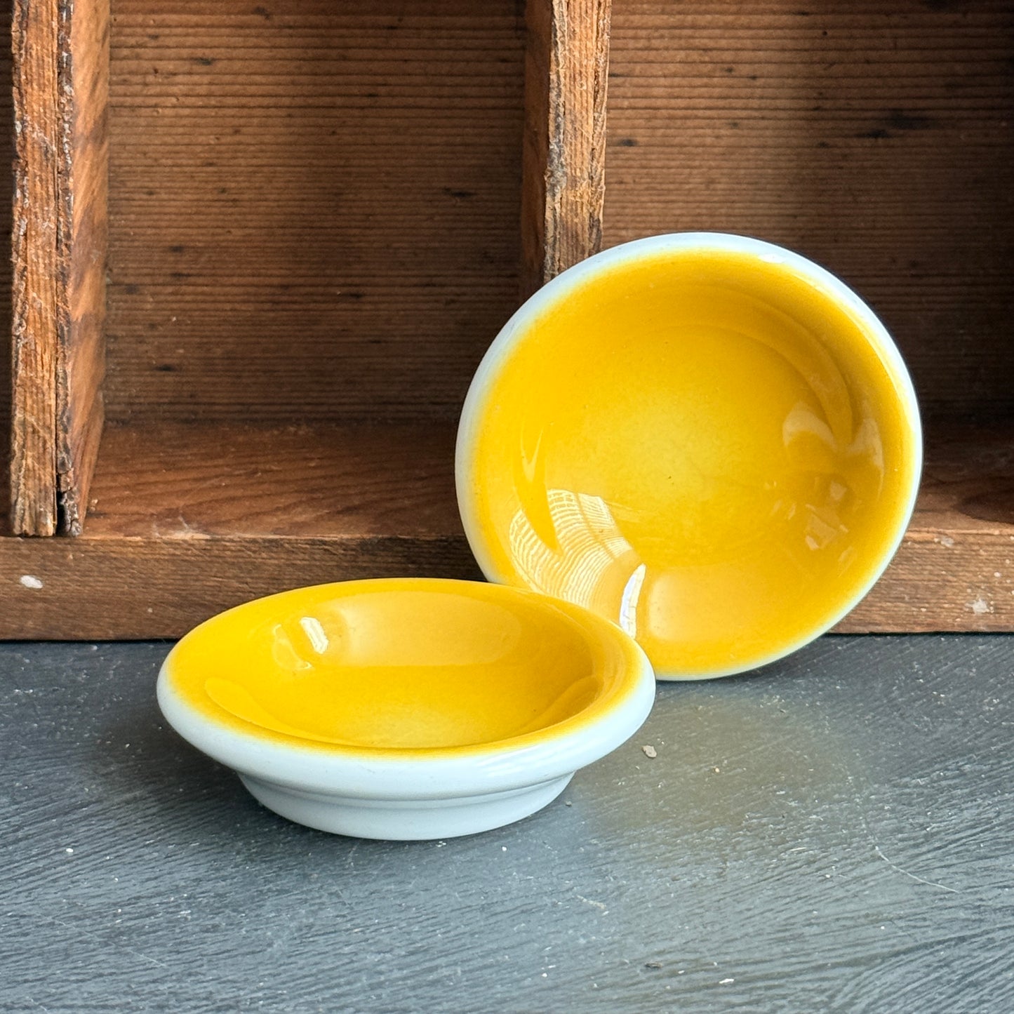 Vintage Yellow Butter pats