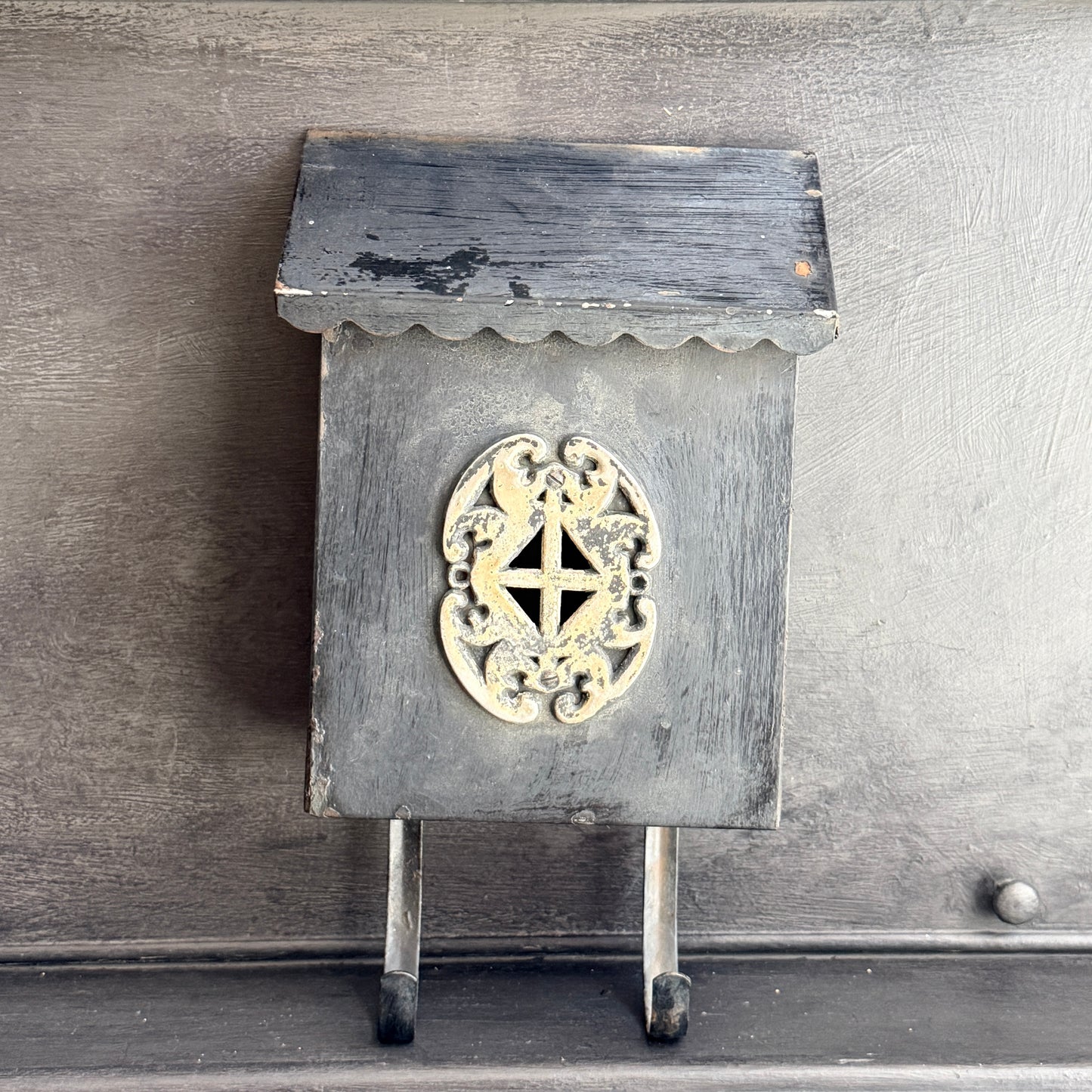 Vintage Black Mailbox