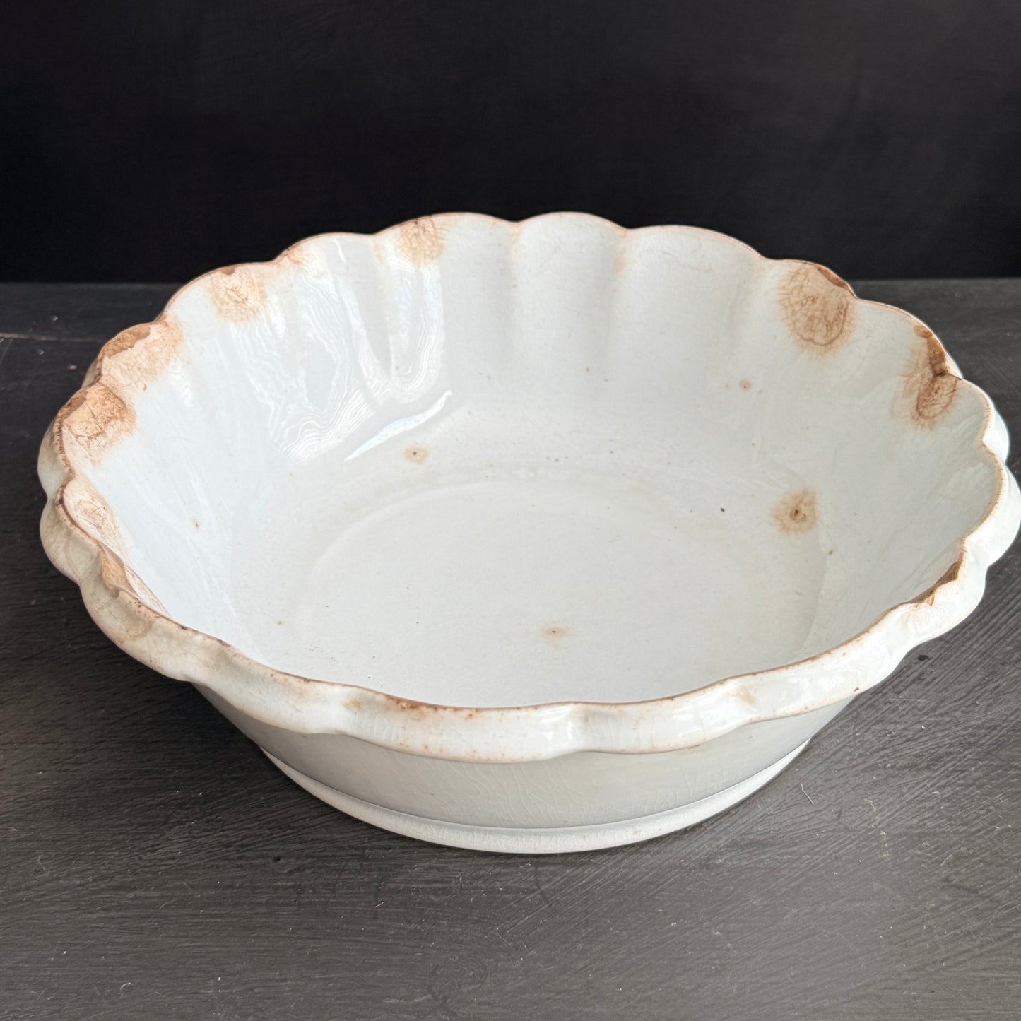 Antique Ironstone Fluted bowl
