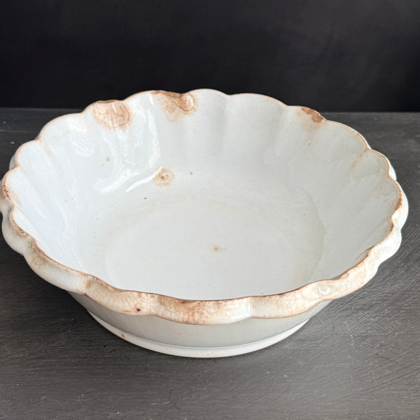 Antique Ironstone Fluted bowl