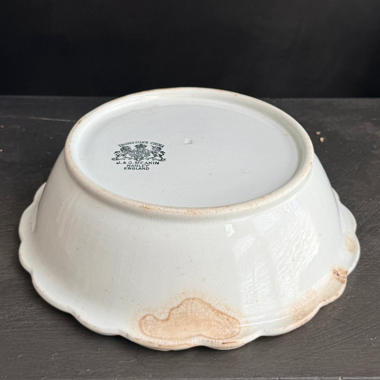 Antique Ironstone Fluted bowl