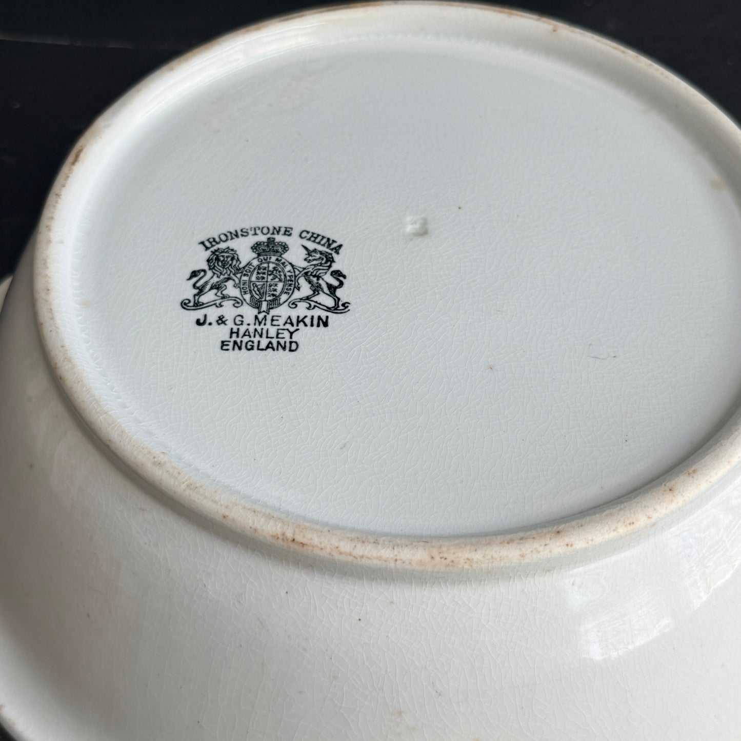 Antique Ironstone Fluted bowl