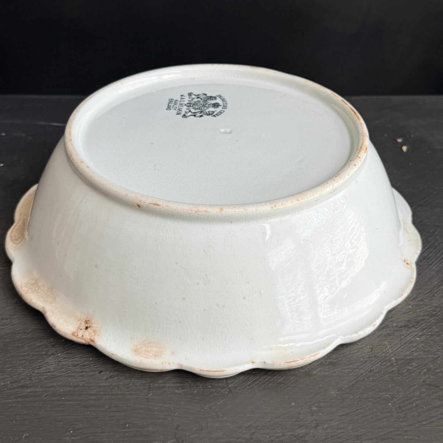 Antique Ironstone Fluted bowl