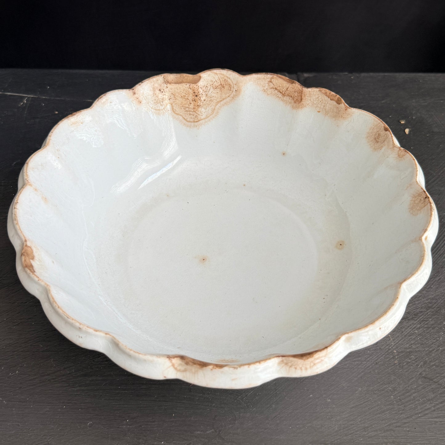 Antique Ironstone Fluted bowl