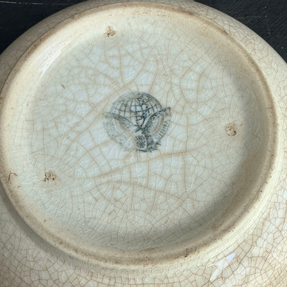 Antique Ironstone Scalloped Bowl