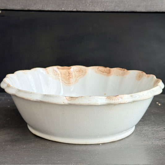 Antique Ironstone Fluted bowl