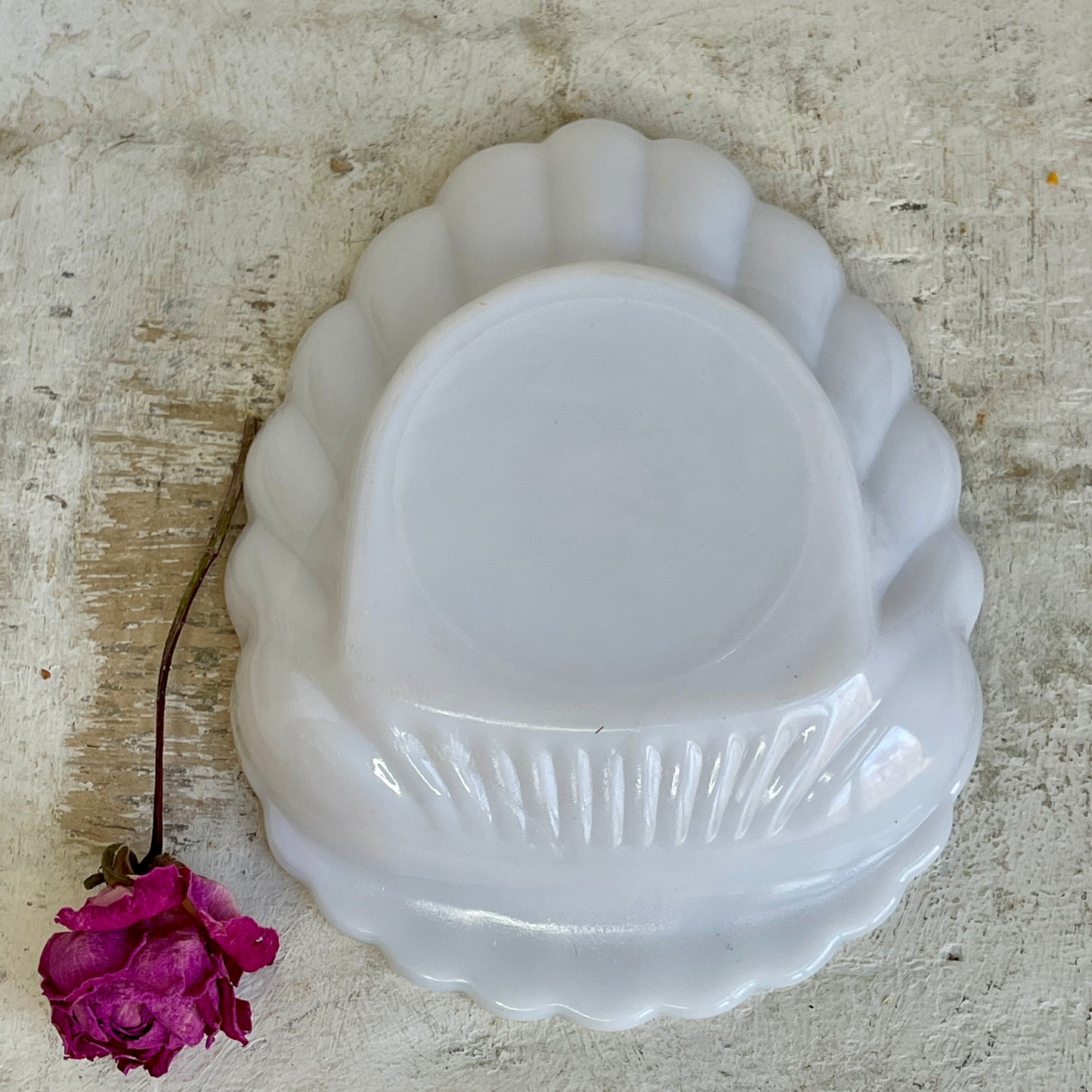 Vintage Milk Glass Soap Dish