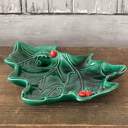 Vintage Holly Berry Candy Dish