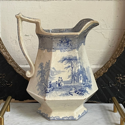 Ironstone Transferware Pitcher