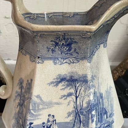 Ironstone Transferware Pitcher