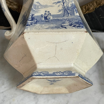 Ironstone Transferware Pitcher