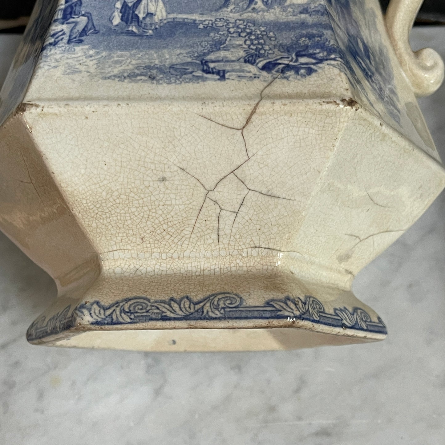 Ironstone Transferware Pitcher