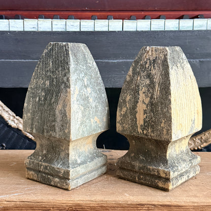 Weathered Wooden Finials