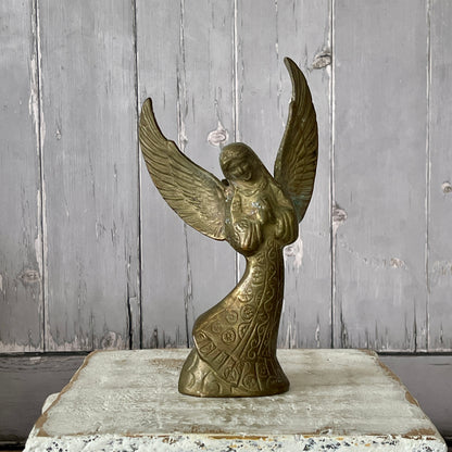 Vintage Brass Angel Candle Holder