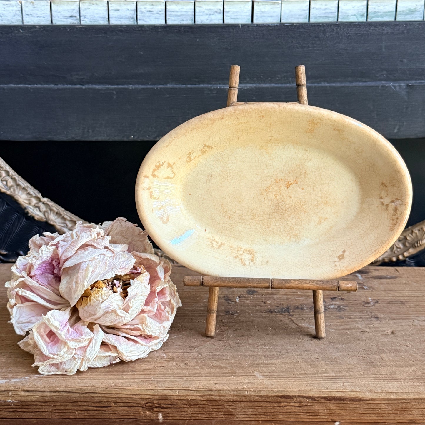 Antique Ironstone Soap Dish