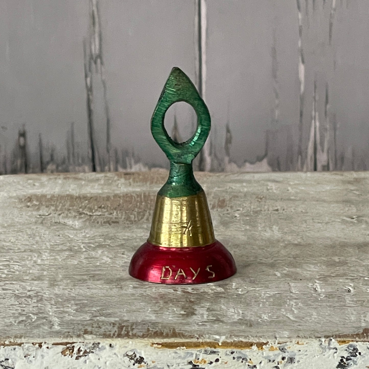 Vintage Etched Brass Christmas Bell