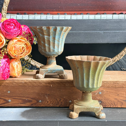 Pair of French-Style Cast Urn Planters