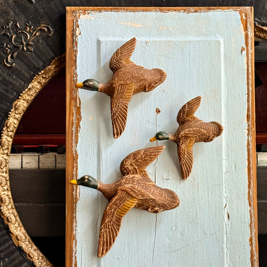 Vintage Flying Mallard Ducks