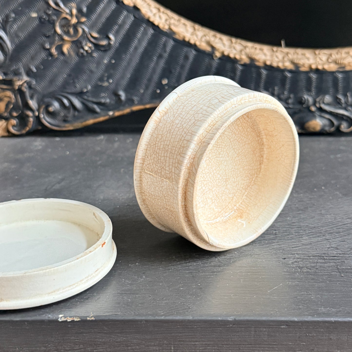 Moutard Ironstone Jar with Lid