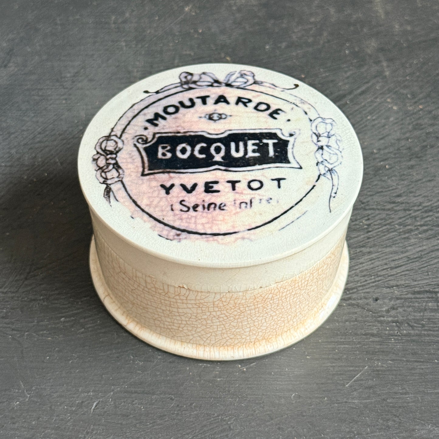 Moutard Ironstone Jar with Lid