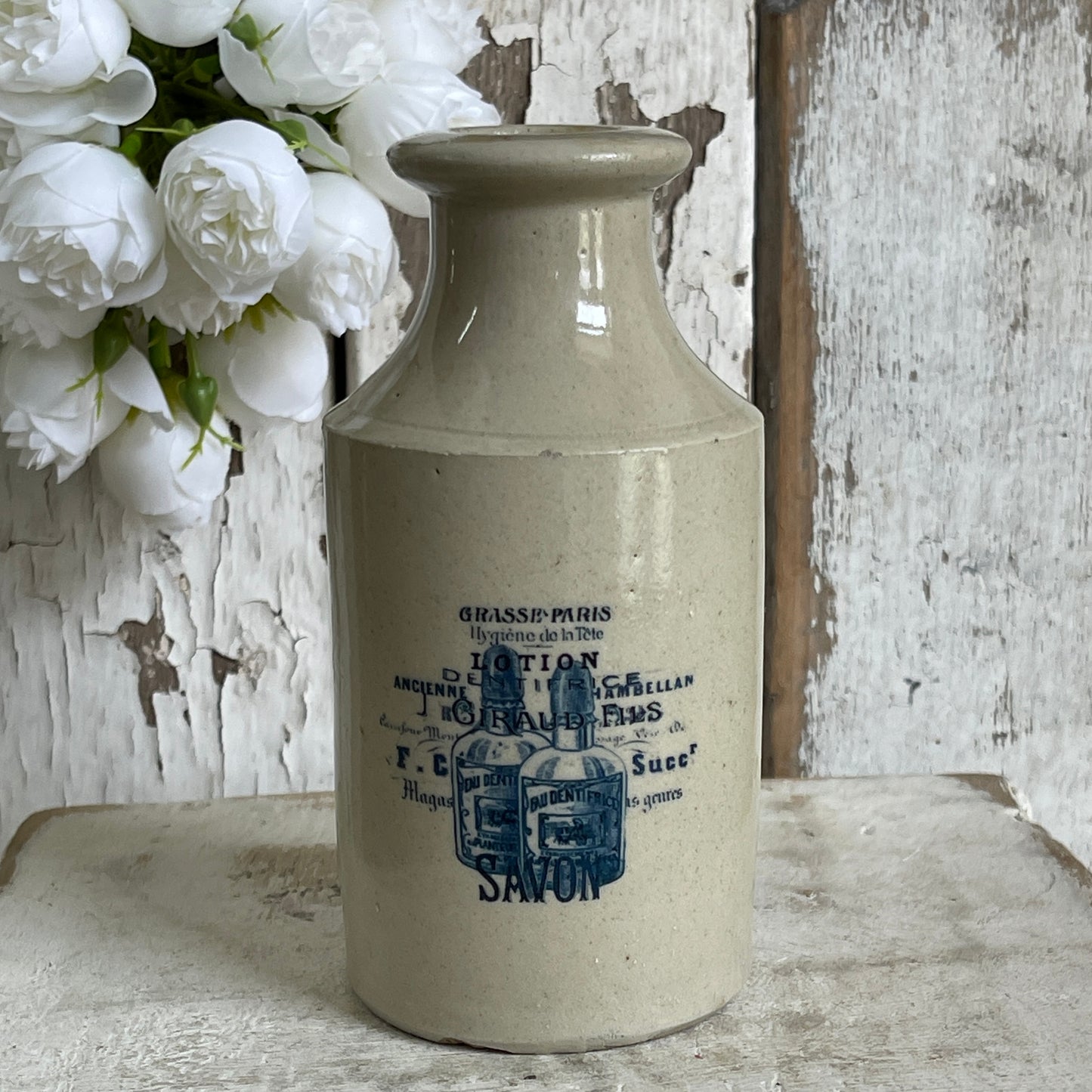 Stoneware Bottle - Savon Apothecary Graphic