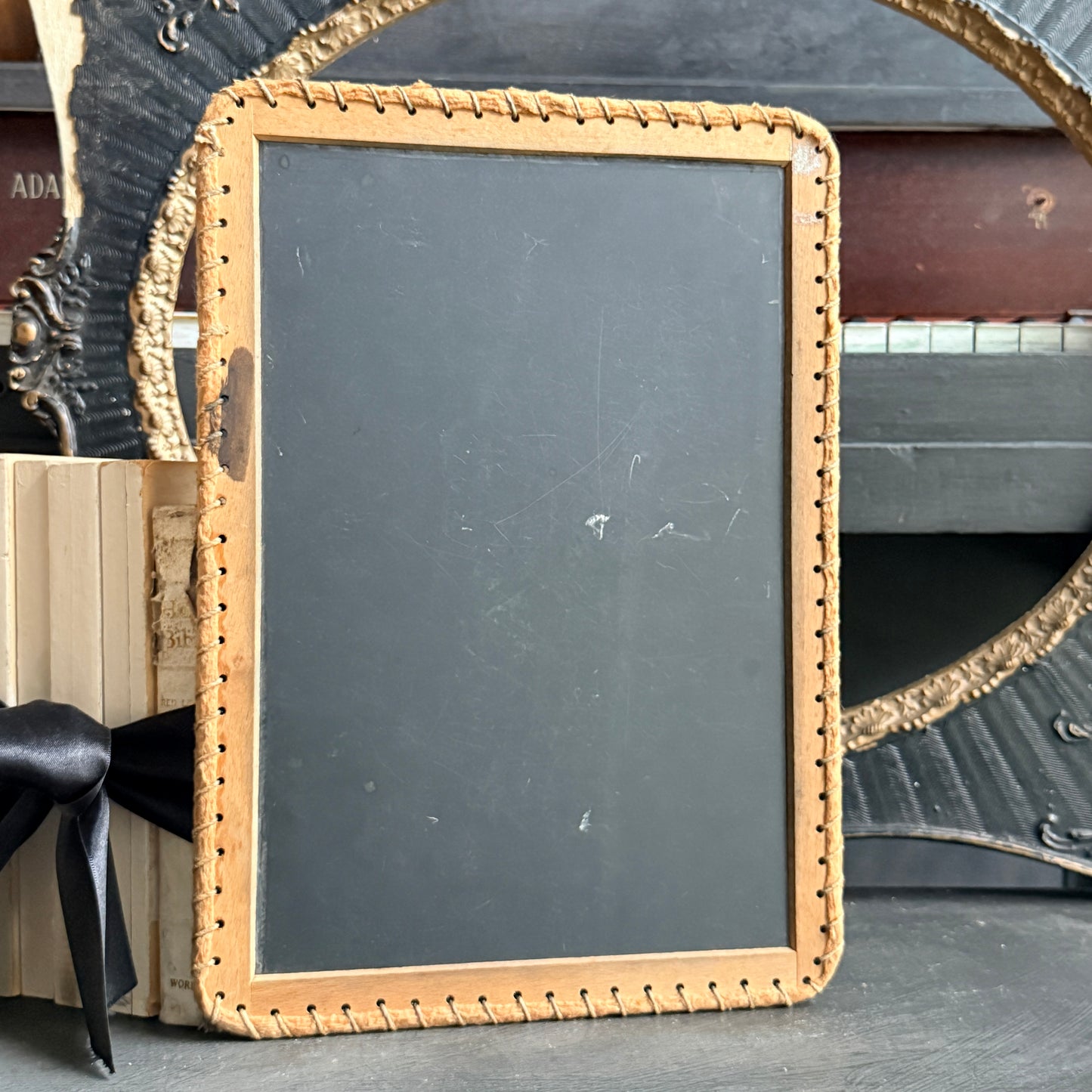 Antique School Slate With Cloth Binding