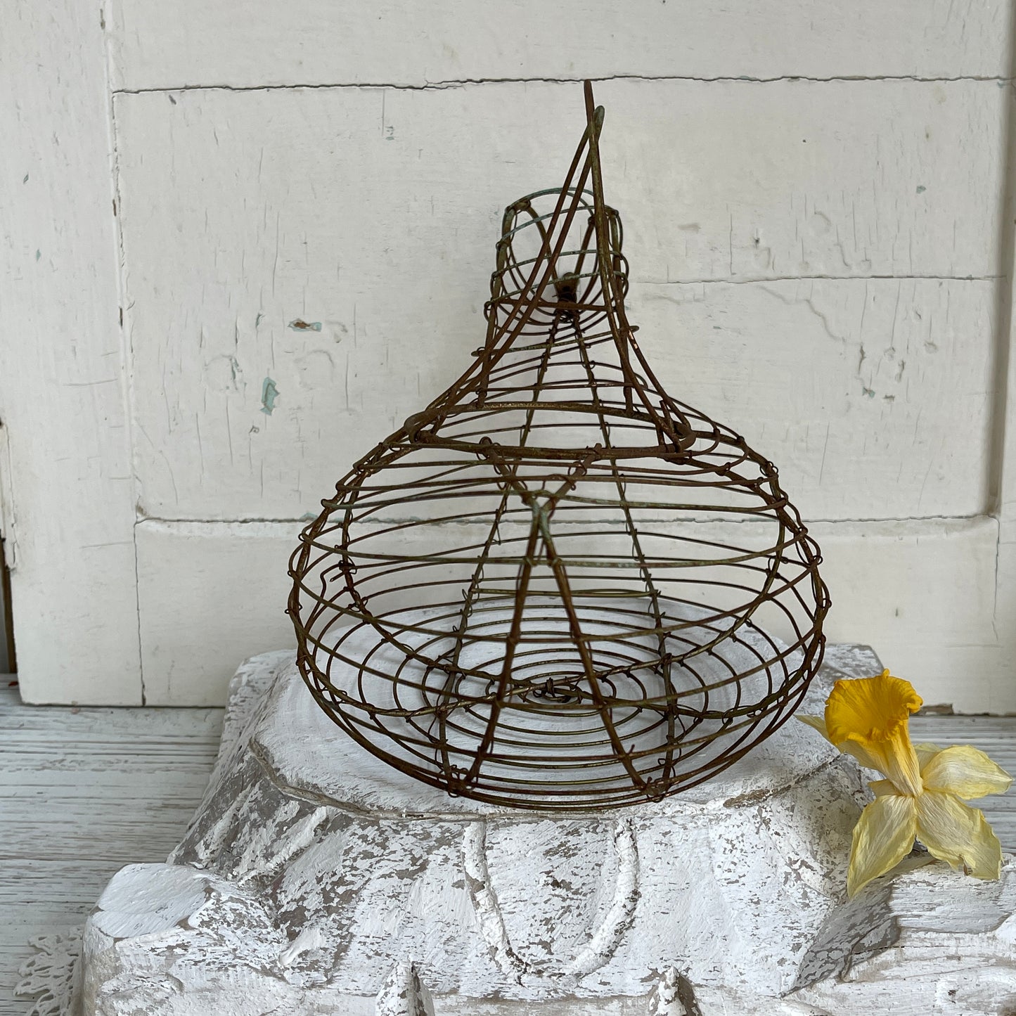 Vintage Wire Chicken Egg Basket