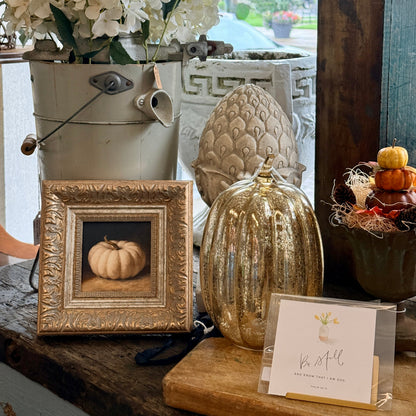 Moody White Pumpkin Print