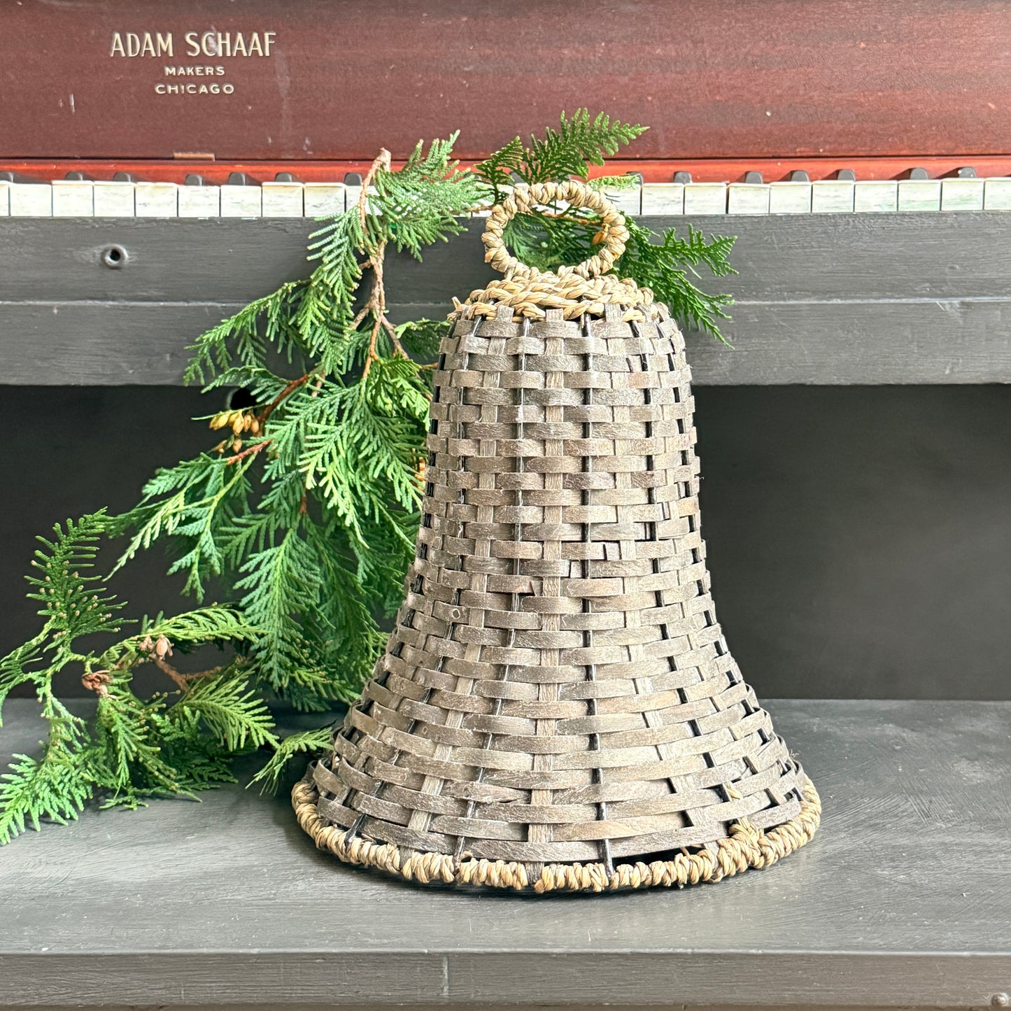 Gray Wicker Bell