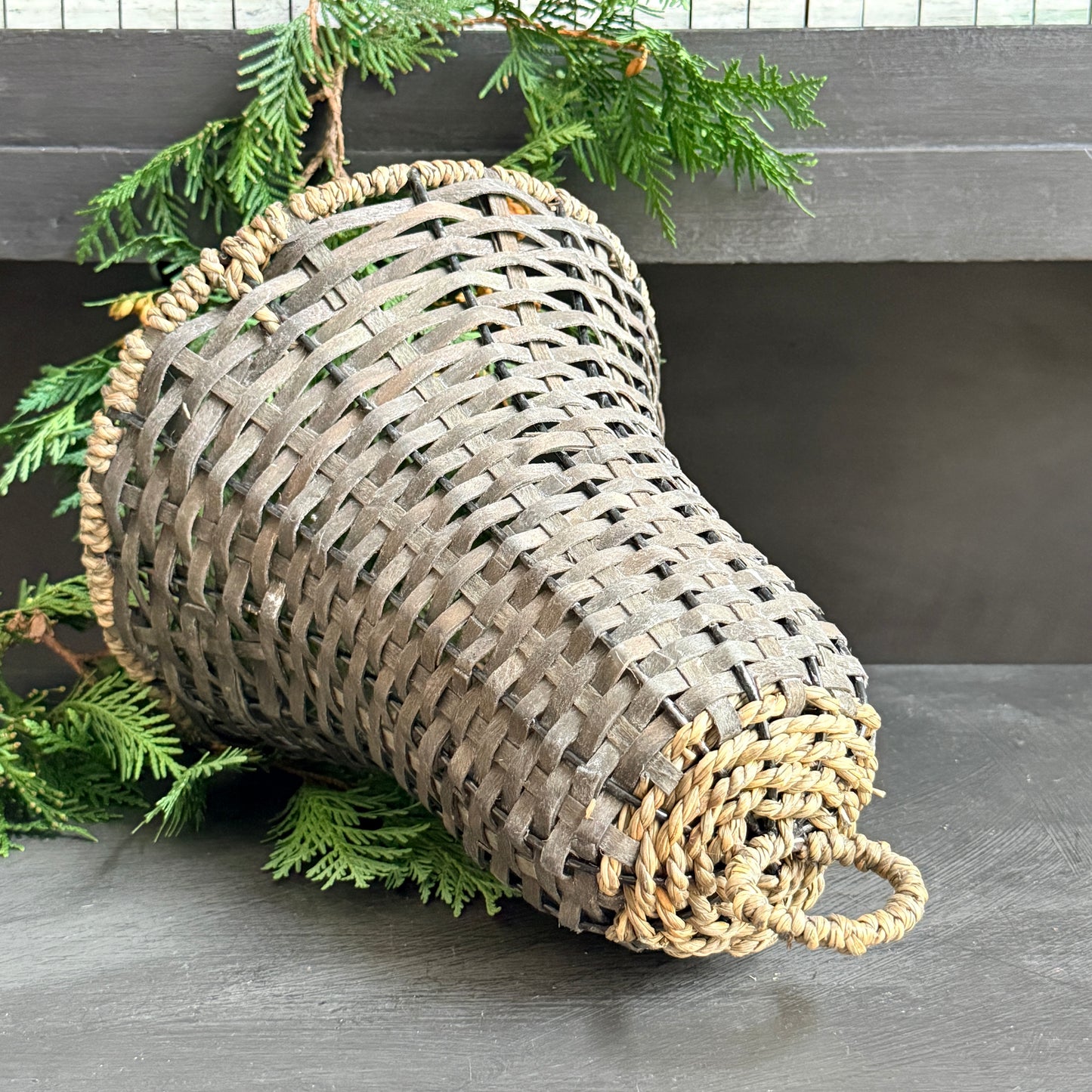 Gray Wicker Bell