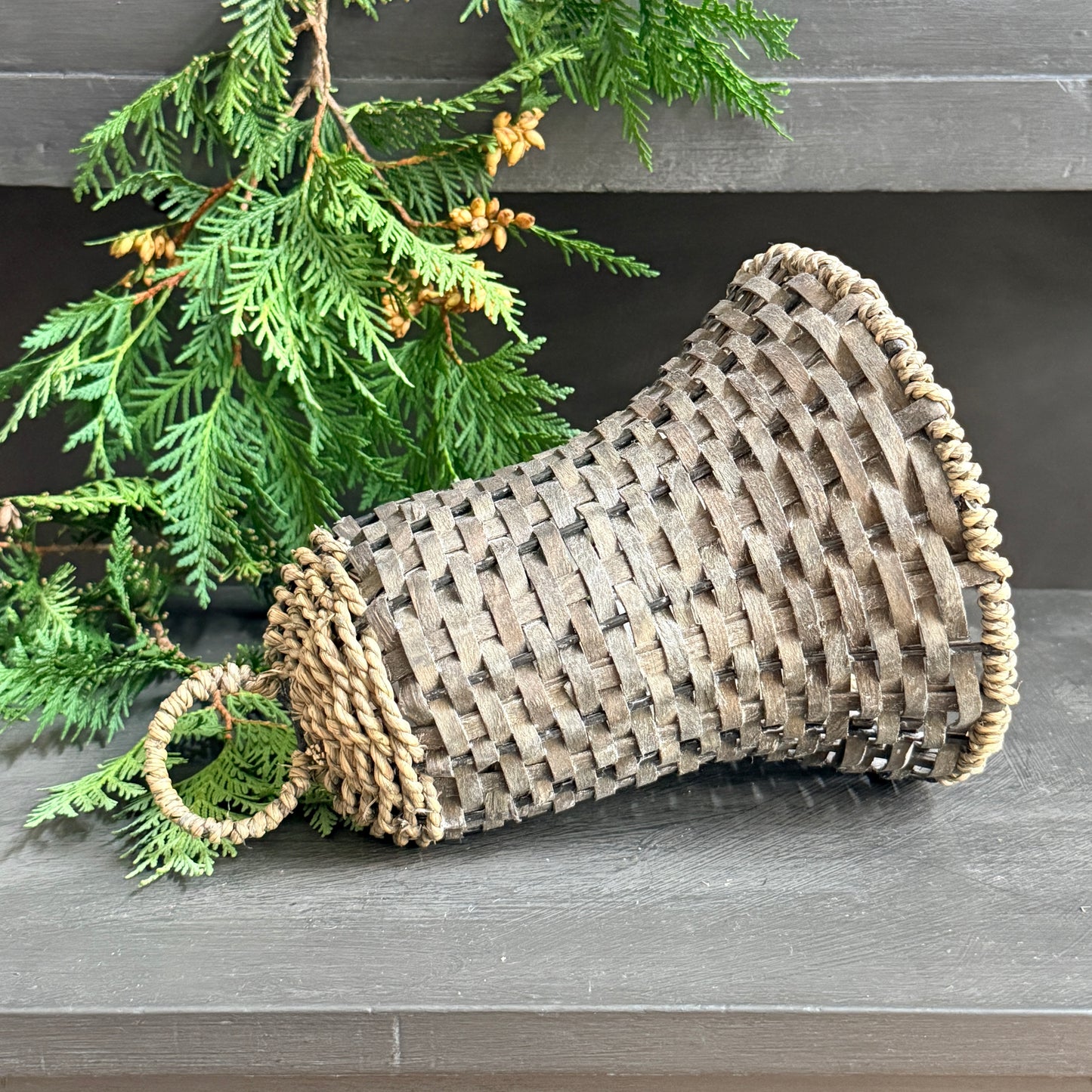 Gray Wicker Bell