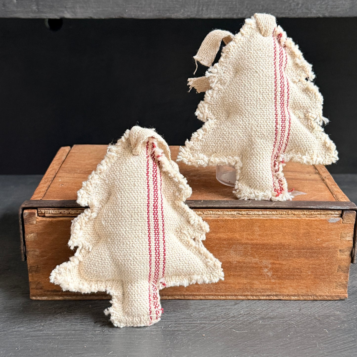 Red Ticking Christmas Tree Ornament