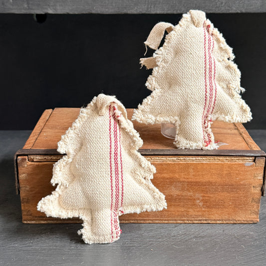 Red Ticking Christmas Tree Ornament