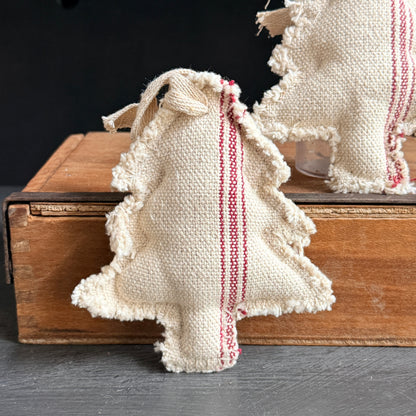 Red Ticking Christmas Tree Ornament