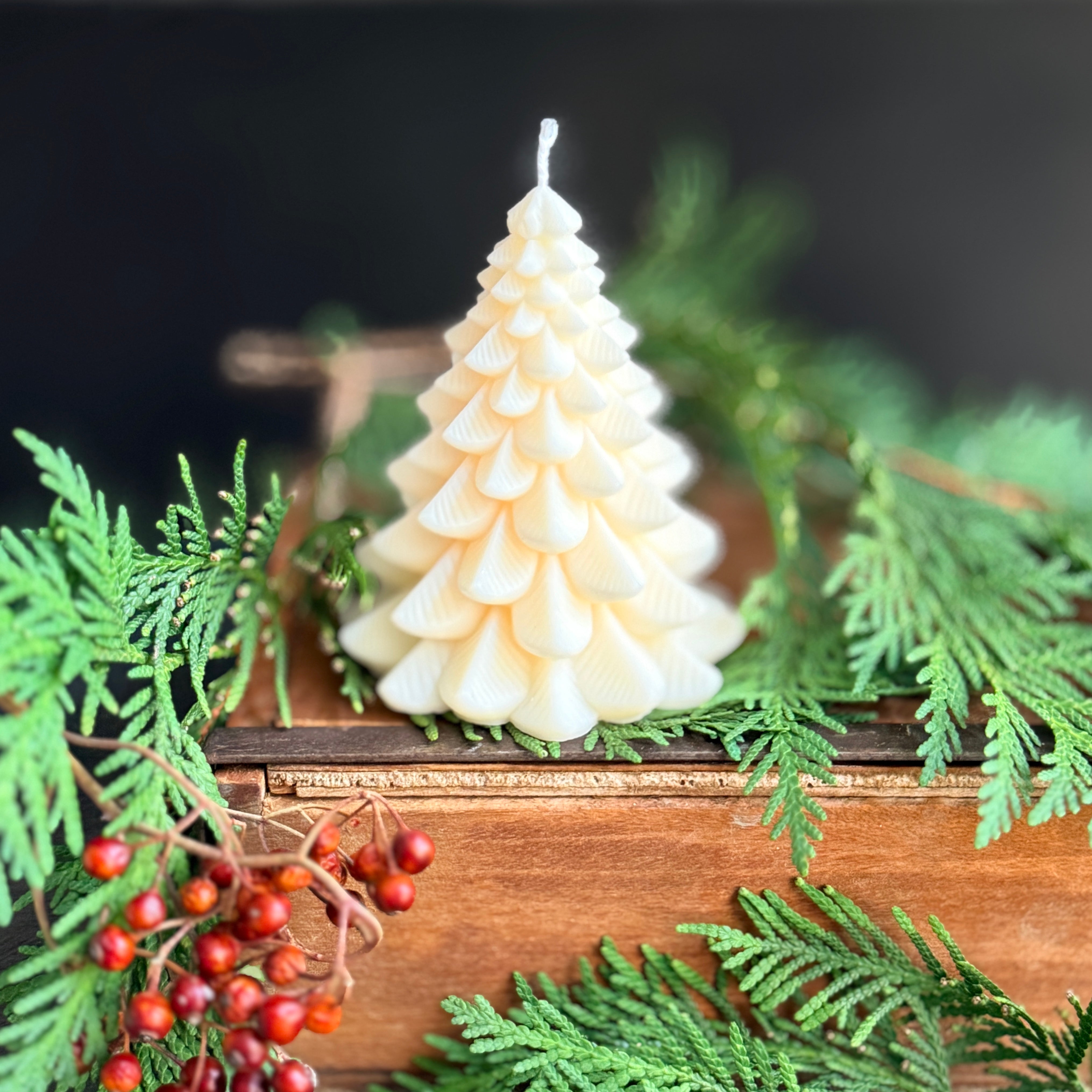 Christmas Tree Shaped Candle