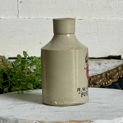 Stoneware Bottle - Frog Ballerina Graphic