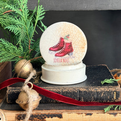 Ironstone Lidded Pot - Joyeux Noël