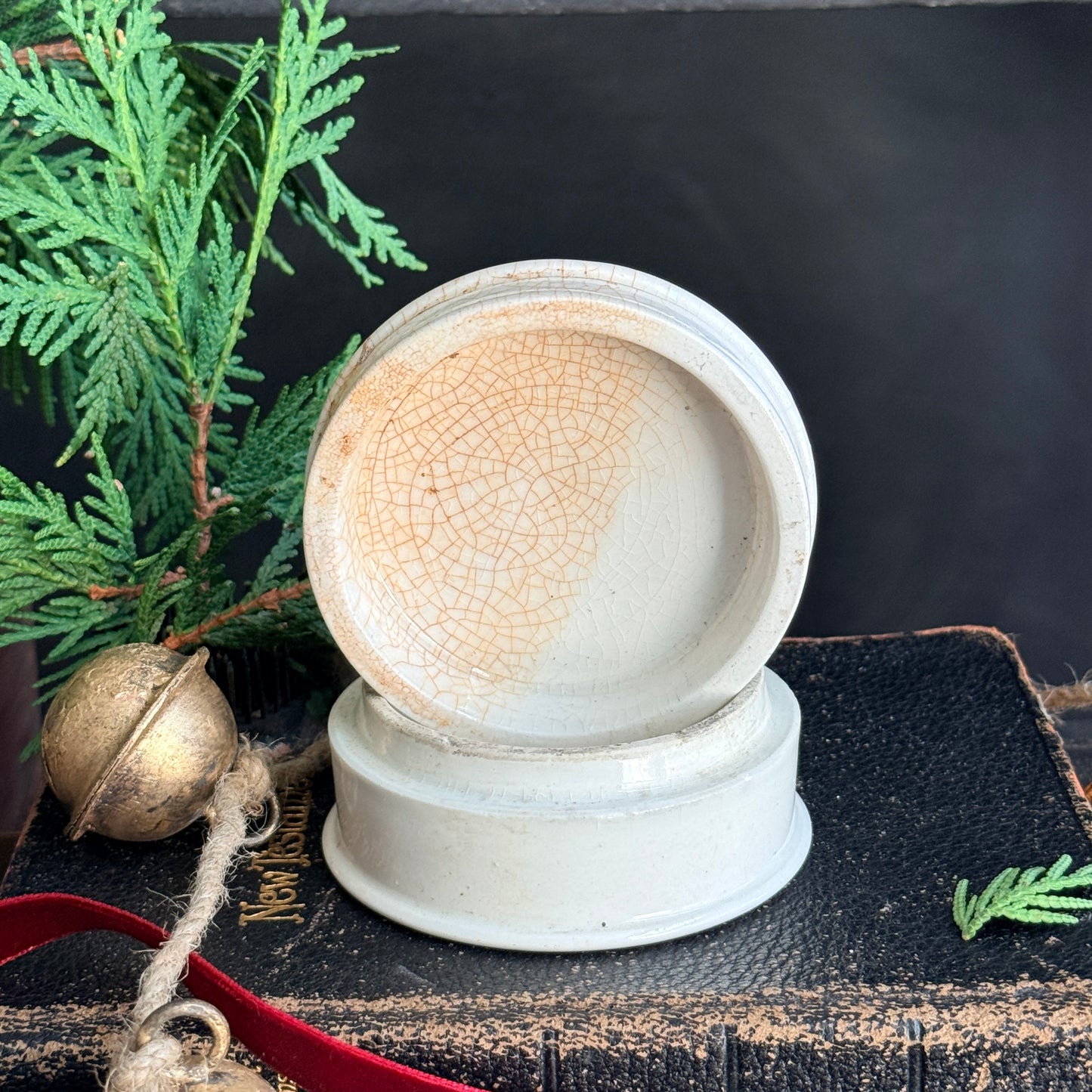 Ironstone Lidded Pot - Joyeux Noël