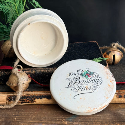 Ironstone Lidded Pot - Bonbons