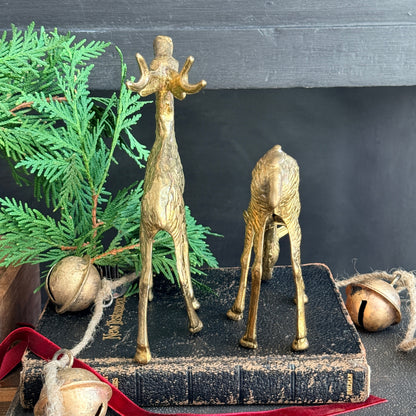 Vintage Brass Doe & Buck