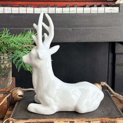 White Ceramic Buck