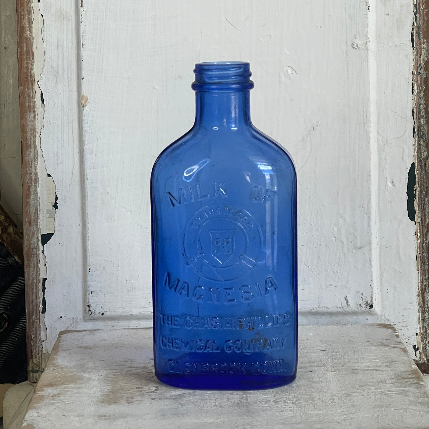 Vintage Cobalt Medicine Bottle