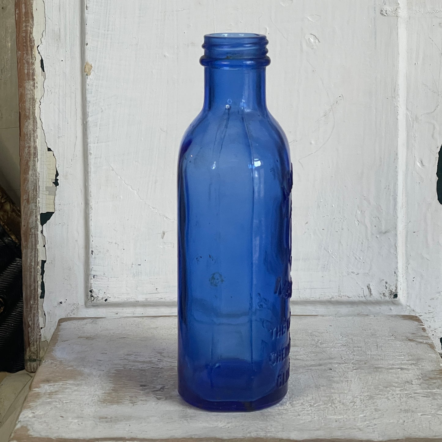 Vintage Cobalt Medicine Bottle