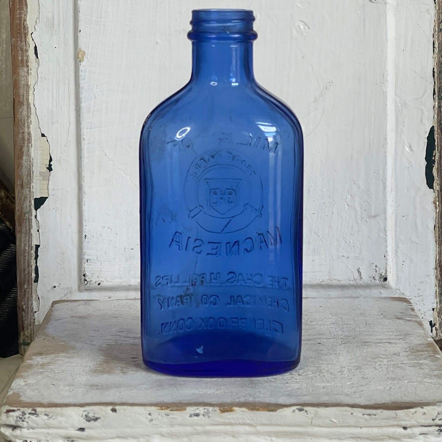 Vintage Cobalt Medicine Bottle