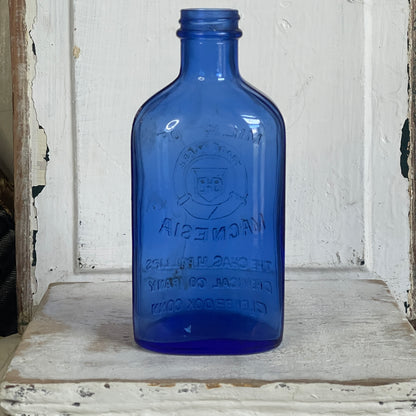 Vintage Cobalt Medicine Bottle